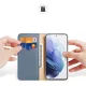 Atverams maciņš Dux Ducis Hivo priekš Samsung Galaxy S22+ no dabīgās ādas ar RFID aizsardzību, zils