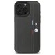 BMW tālruņa vāciņš iPhone 16 Pro M Perforated Tricolor Detail Line, tumši pelēks