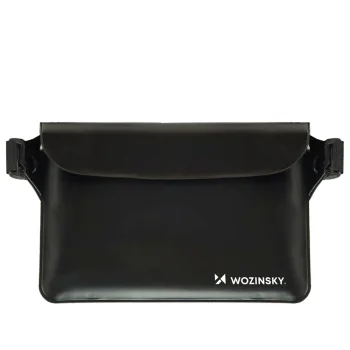 Wozinsky WWS-01 ūdensizturīga PVC jostas soma - melna