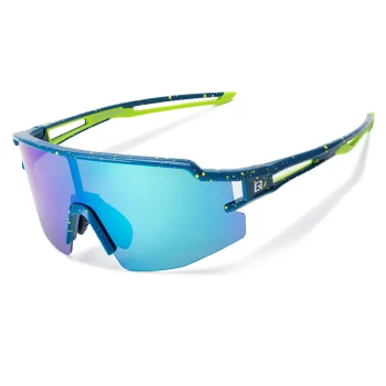 Rockbros 14120008004 polarizētās velobrilles ar UV400 aizsardzību un optisko ieliktni, zilas