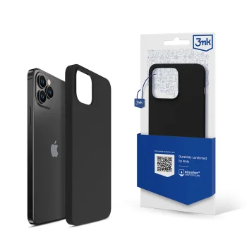 3mk Silicone Case vāciņš Apple iPhone 12 Pro Max Melns