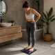 Analītiskie vannas istabas svari no stikla ar LCD ekrānu, līdz 180 kg, melni