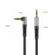 Orico AXW 3.5 mm mini jack audio kabelis 2 m, leņķa spraudnis, melns