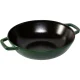Staub čuguna vokpanna 30 cm ar stikla vāku, bazilika zaļa
