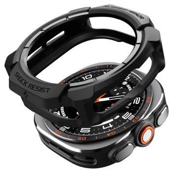 Spigen Rugged Armor viedpulksteņa aizsargvāciņš Samsung Galaxy Watch Ultra 47mm, matēts melns