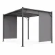 MultiGarden dārza pergola 3x4 m, tērauda konstrukcija, pelēka