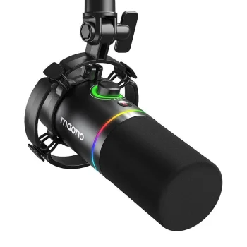 Dinamiskais mikrofons Maono PD200x, USB-C / XLR, RGB, melns