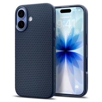 Spigen iPhone 17 vāciņš Liquid Air, tumši zils