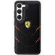 Ferrari Hot Stamp Lines aizmugurējais vāciņš Samsung Galaxy S23+, melns