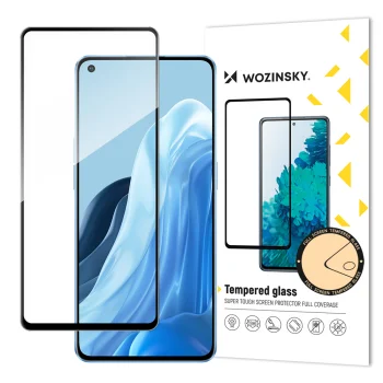 Aizsargstikls Wozinsky Full Glue priekš Oppo Reno7 Pro 5G, melns