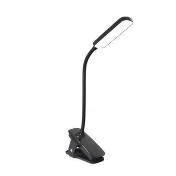 LED lasīšanas lampa ar klipsi Wozinsky VT-01 un USB-C kabeli 80 cm, melna