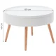 Modernhome apaļš kafijas galdiņš ar nodalījumu 60 cm