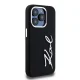 Karl Lagerfeld Silicone Metal Script Logo iPhone 15 Pro Max vāciņš, melns