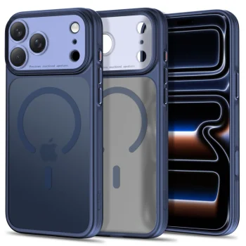 Tech-Protect MagPrime MagSafe CC vāciņš iPhone 18 Pro / 17 Pro, matēti tumši zils