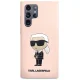 Karl Lagerfeld Samsung Galaxy S23 Ultra vāciņš Liquid Silicone Ikonik Karl, rozā