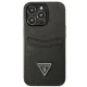 Apple iPhone 13 Pro 6.1\" Guess Saffiano Triangle Logo Cardslot Case Cover, Black | Telefona Maciņš Vāks Apvalks...