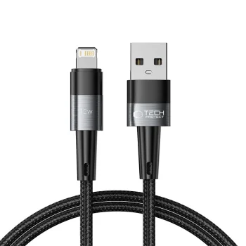 USB-A uz Lightning kabelis Tech-Protect UltraBoost 12W 2.4A 1m, pelēks