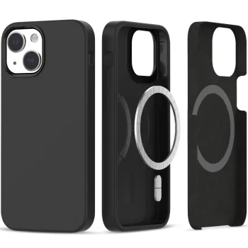 Tech-Protect iPhone 13 / 14 vāciņš Silicone MagSafe, melns