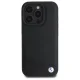BMW Sign Leather Crossing Lines Pattern vāciņš priekš iPhone 16 Pro Max 6.9\", Black