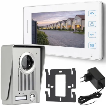 Vadu videodomofons ar LCD monitoru vārtiem un durvīm, 500 TVL kamera, 90° leņķis