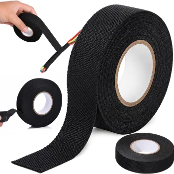 Auduma izolācijas lenta vadiem 19mm x 25m, melna