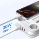 Orico AP3 20W GaN 5in1 pagarinātājs 2x AC + 2x USB-A + 1x USB-C, balts