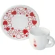 Bialetti Moka Heart espresso tasīšu komplekts ar apakštasītēm, 2 gab.
