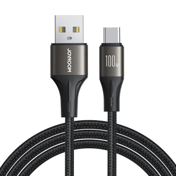 Joyroom Light-Speed S-A25 USB-A uz USB-C kabelis 100W 1.2m, melns