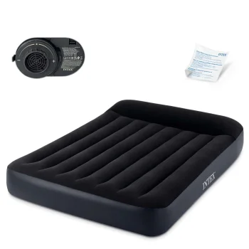 INTEX 64150ND divvietīgs piepūšamais matracis ar sūkni 203x152x25cm