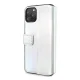 Guess iPhone 11 Pro atverams vāciņš maciņš grāmatiņa Iridescent, sudraba