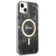 Guess Marble MagSafe komplekts iPhone 14: vāciņš un bezvadu lādētājs, melns