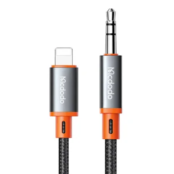 Mcdodo CA-0780 Audio Cable iPhone Apple Lightning to Mini Jack AUX 3,5mm, 1.2m, Black | Audio Vads Pāreja...