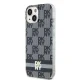 DKNY iPhone 15 vāciņš IML Checkered Mono Pattern MagSafe, melns