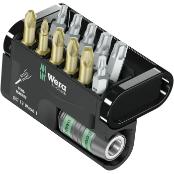 Wera Bit-Check 12 Wood 1 skrūvgrieža uzgaļu komplekts kokam, 12 gab.