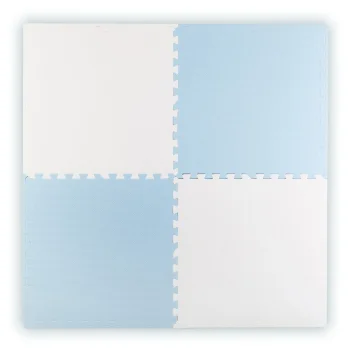 Ricokids 738202 putu puzles paklājiņš, 4 gab., 120x120 cm, zils/balts