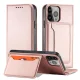 Magnet Card Case iPhone 13 Pro maciņš ar karšu turētāju Pink