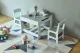 ECOTOYS bērnu mēbeļu komplekts: koka galds un 2 krēsli