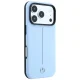 Mercedes Leather Semi Wrap Iconic Line MagSafe vāciņš iPhone 18 Pro Max / 17 Pro Max, zils