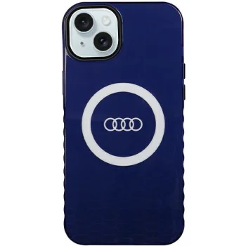 Audi IML Big Logo MagSafe vāciņš iPhone 15 Plus / 14 Plus, zils