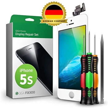 Apple iPhone 5 GIGA Fixxoo LCD Telefona Ekrāns / Displejs, Balts + Instrumentu Komplekts | LCD + Touch Panel with...