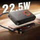 Ārējais akumulators Joyroom JR-PBM02 10000 mAh 22.5W MagSafe ar iebūvētu kabeli, melns
