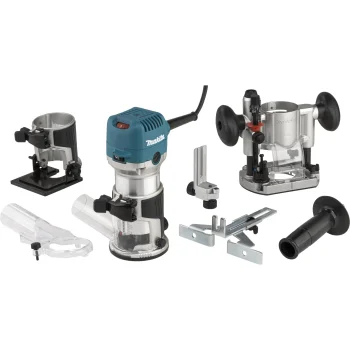Daudzfunkcionālā frēze Makita RT0702CX2J 710W 6 / 8 mm ar piederumiem