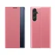 Atverams vāciņš Hurtel New Sleep Case telefonam Samsung Galaxy A36 ar statīva funkciju, rozā