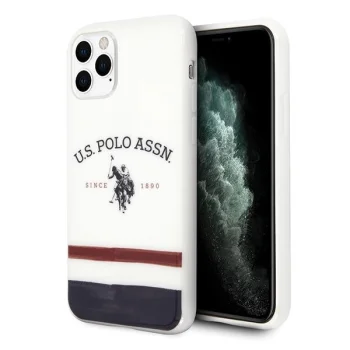Apple iPhone 11 Pro Max 6.5'' US Polo Tricolor Pattern Collection Case Cover (USHCN65PCSTRB), White | Telefona Maciņš...