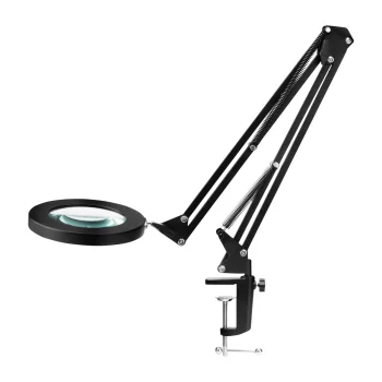 Glow 308 LED palielināmā lampa ar galda stiprinājumu, melna
