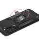 Vāciņš Wozinsky Ring Armor telefonam Samsung Galaxy S23 ar gredzenu, melns