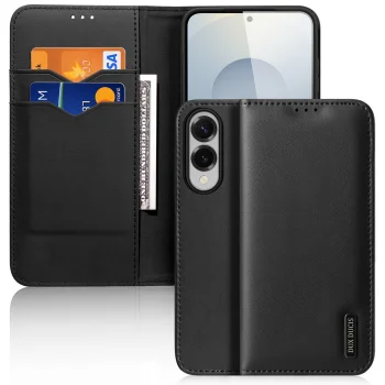 Atverams vāciņš Dux Ducis Hivo Samsung Galaxy S25 Edge ar RFID aizsardzību, melns