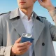 Maciņš austiņām AmazingThing Glamour priekš AirPods Pro 3 ar karabīni, zils