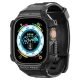Spigen Apple Watch Ultra (49mm) siksniņa ar aizsargkorpusu Rugged Armor Pro, melna