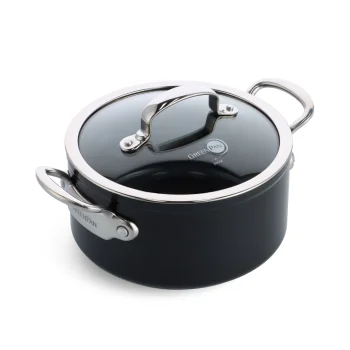 Kastrolis GreenPan Barcelona Pro ar vāku, 20 cm, 3.1 l, melns